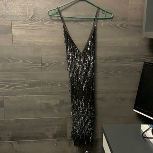 Black sparkly New Years dress